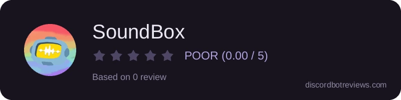 Rating widget preview for SoundBox