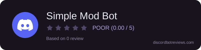 Rating widget preview for Simple Mod Bot