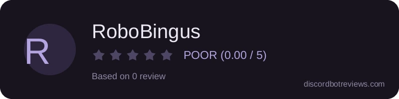 Rating widget preview for RoboBingus