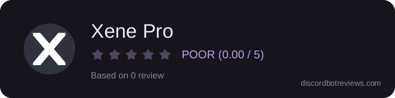 Rating widget preview for Xene Pro