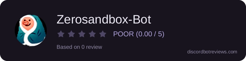 Rating widget preview for Zerosandbox-Bot