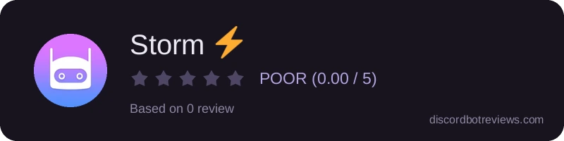 Rating widget preview for Storm ⚡