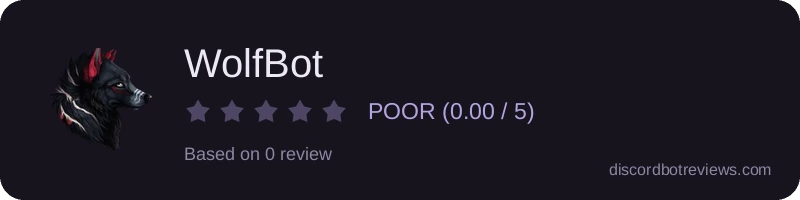 Rating widget preview for WolfBot