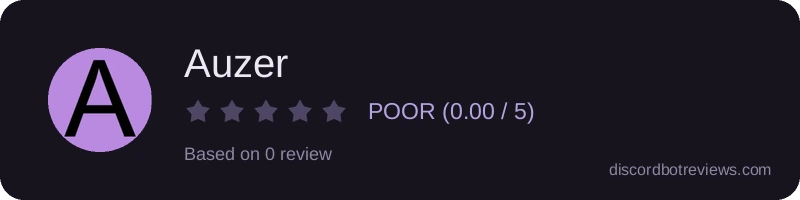 Rating widget preview for Auzer