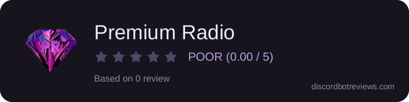 Rating widget preview for Premium Radio