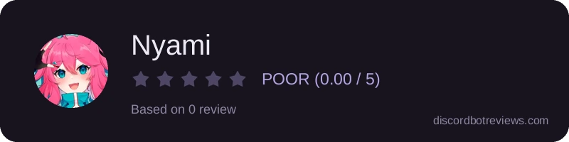 Rating widget preview for Nyami