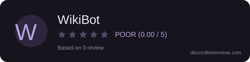 Rating banner for WikiBot