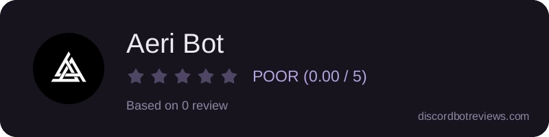 Rating widget preview for Aeri Bot