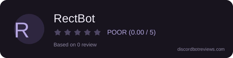 Rating widget preview for RectBot