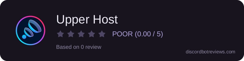 Rating widget preview for Upper Host