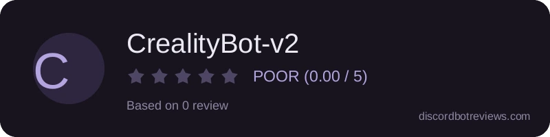 Rating widget preview for CrealityBot-v2