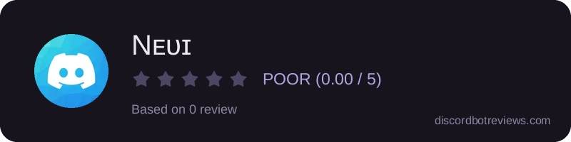 Rating widget preview for Nᴇᴜɪ
