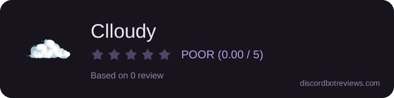 Rating widget preview for Clloudy