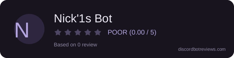 Rating widget preview for Nick'1s Bot