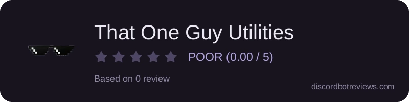 Rating widget preview for That One Guy Utilities