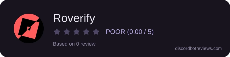 Rating widget preview for Roverify