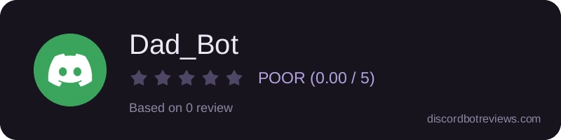 Rating widget preview for Dad_Bot
