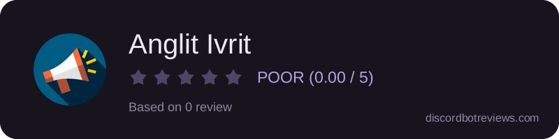 Rating widget preview for Anglit Ivrit