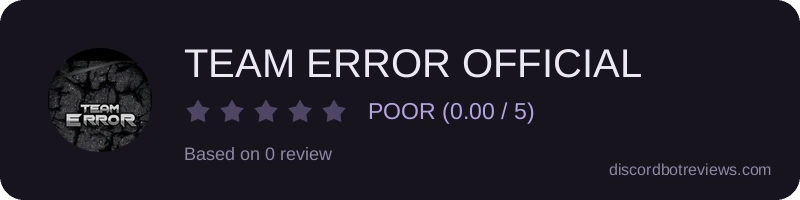 Rating widget preview for TEAM ERROR OFFICIAL 