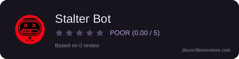 Rating widget preview for Stalter Bot