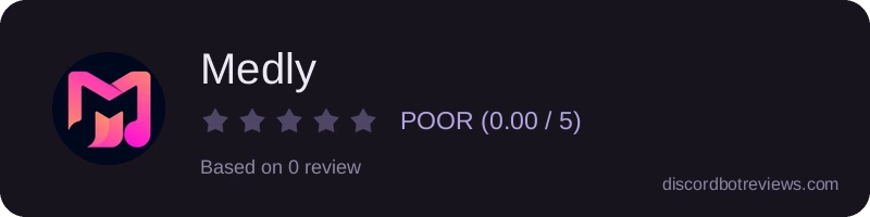Rating widget preview for Medly