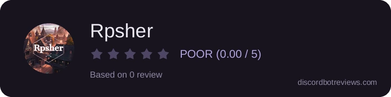 Rating widget preview for Rpsher