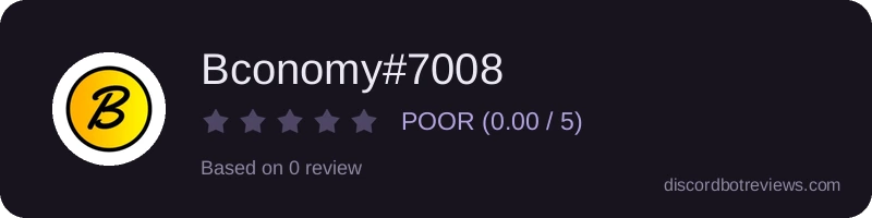 Rating widget preview for Bconomy#7008