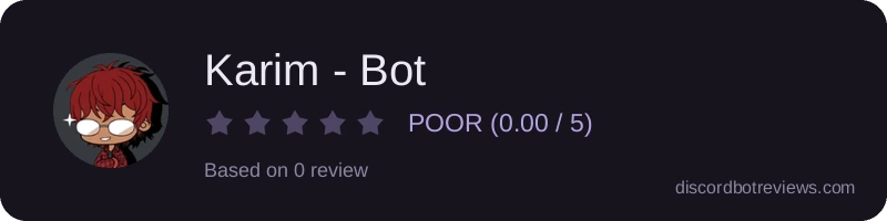 Rating widget preview for Karim - Bot