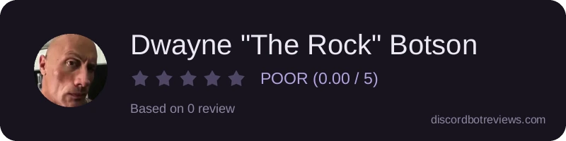 Rating widget preview for Dwayne "The Rock" Botson