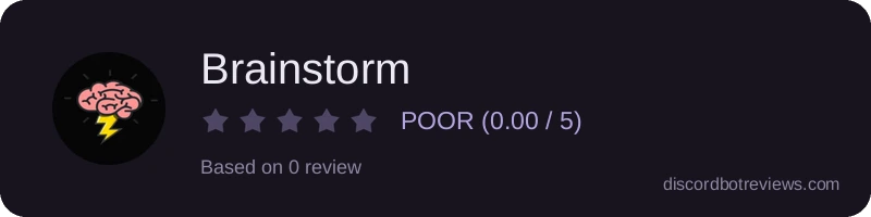 Rating banner for Brainstorm