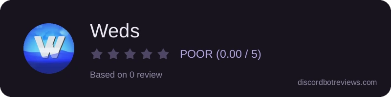 Rating widget preview for Weds