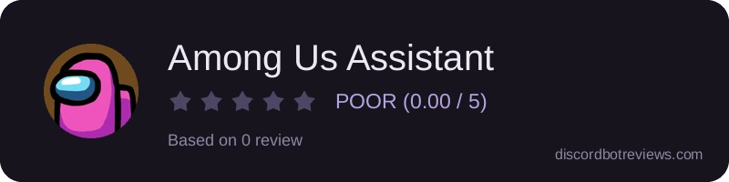 Rating widget preview for Among Us Assistant