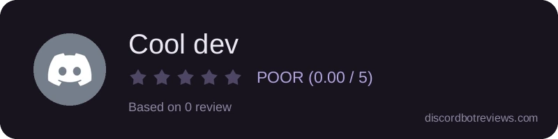 Rating widget preview for Cool dev