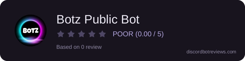 Rating banner for Botz Public Bot