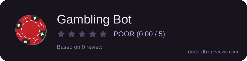 Rating widget preview for Gambling Bot