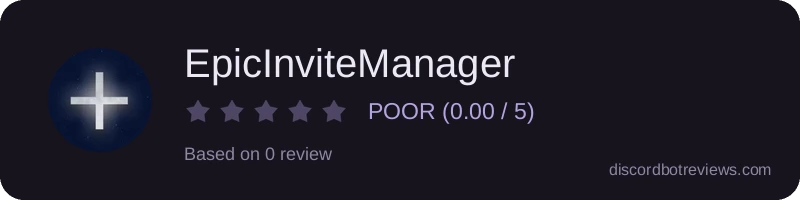 Rating widget preview for EpicInviteManager