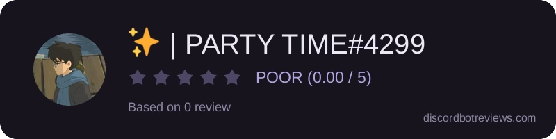 Rating widget preview for ✨ | PARTY TIME#4299