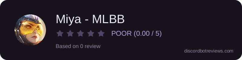 Rating widget preview for Miya - MLBB
