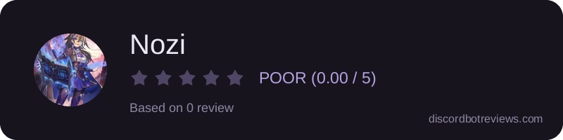 Rating widget preview for Nozi
