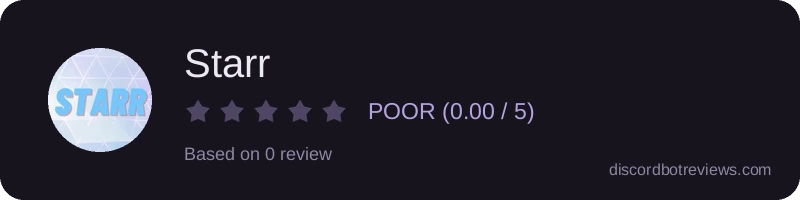Rating widget preview for Starr