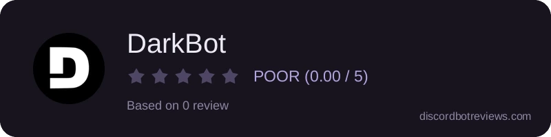 Rating widget preview for DarkBot