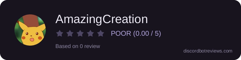 Rating widget preview for AmazingCreation