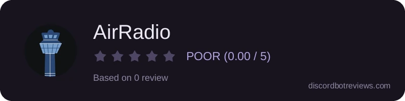 Rating widget preview for AirRadio