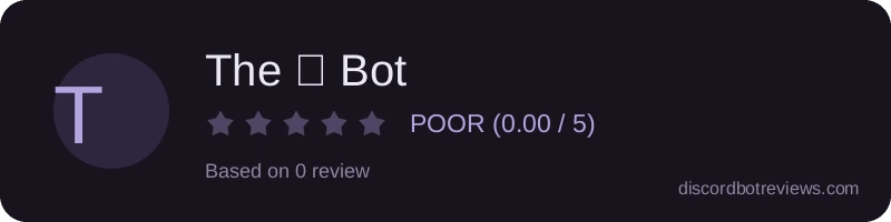 Rating widget preview for The 👀 Bot