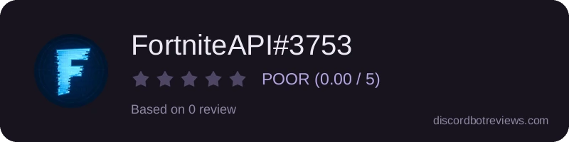 Rating widget preview for FortniteAPI#3753