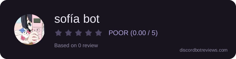 Rating widget preview for sofía bot