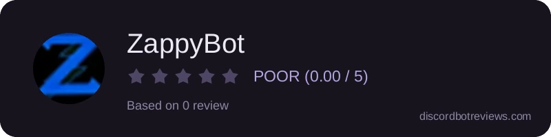 Rating widget preview for ZappyBot