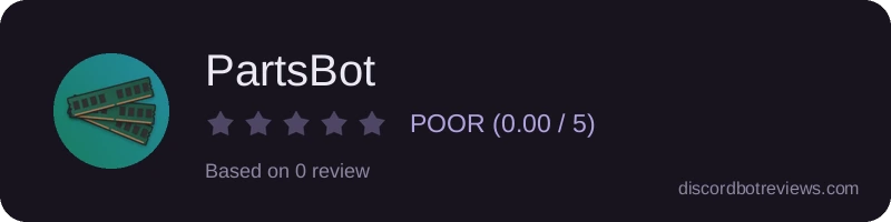 Rating widget preview for PartsBot
