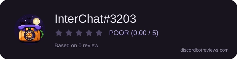Rating widget preview for InterChat#3203