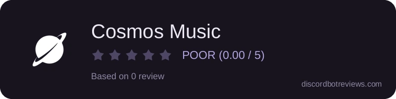 Rating widget preview for Cosmos Music